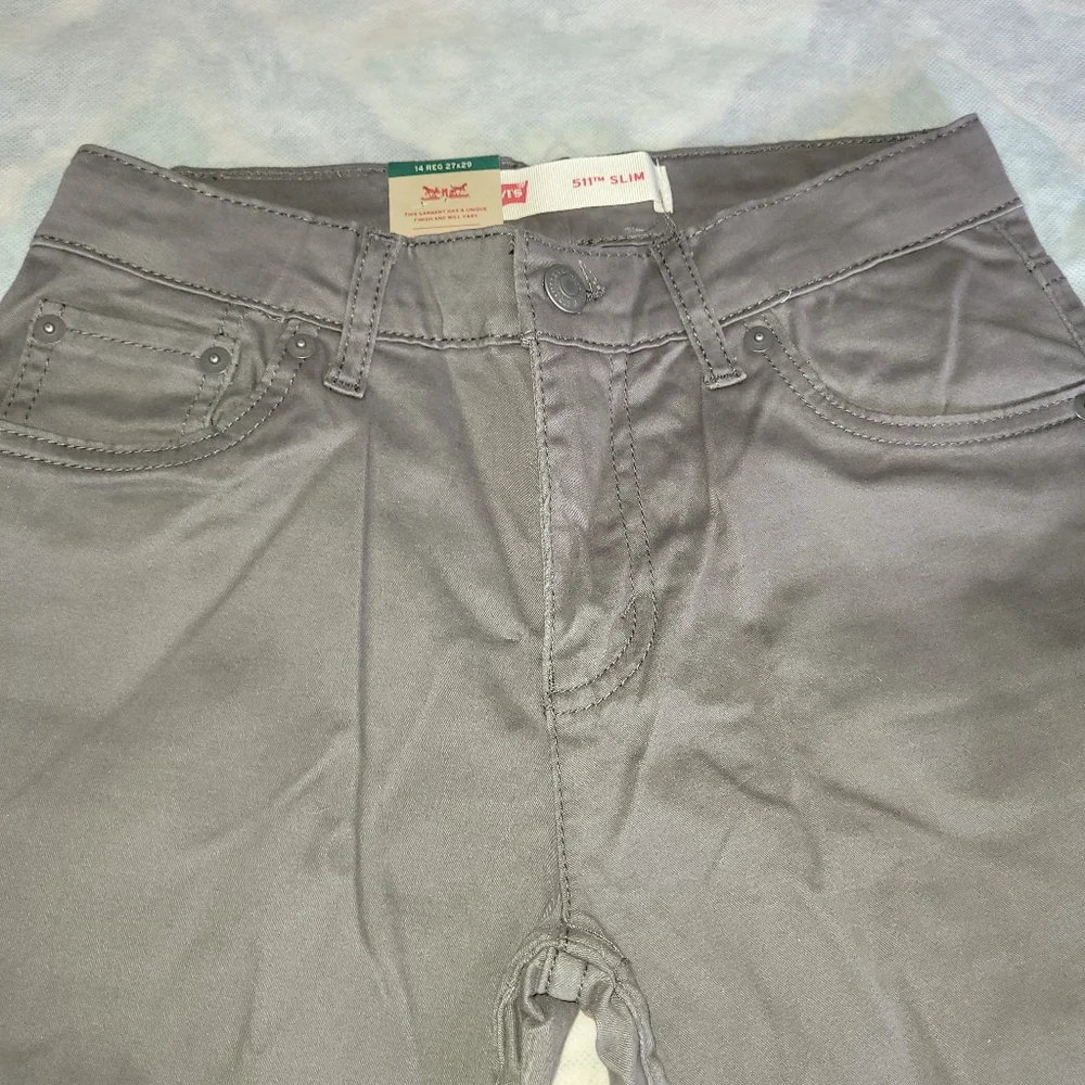Levi 511 Slim Fit Sueded Twill Jeans Boy's Size 14 - Picture 5 of 10